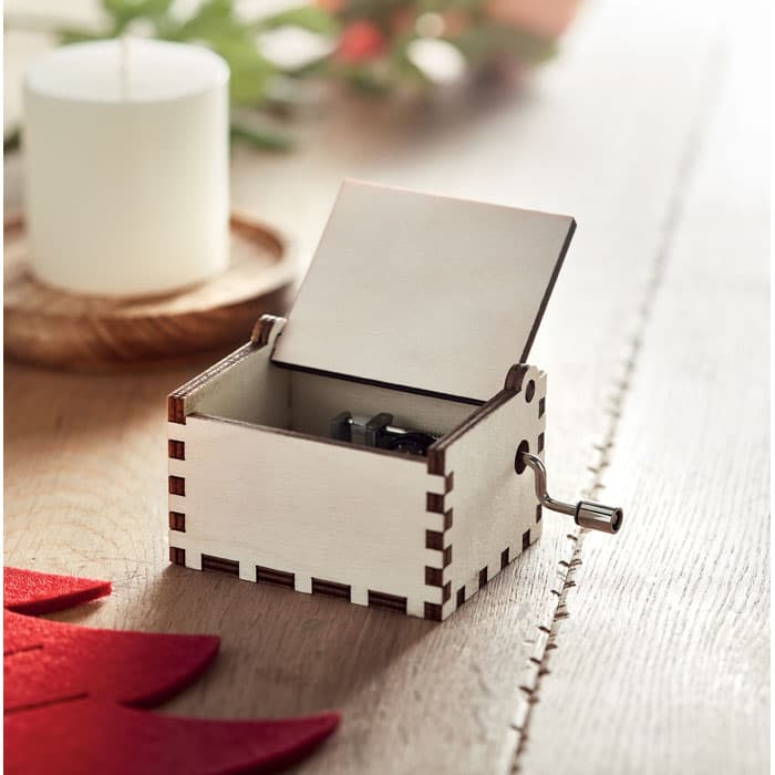 BOXMAS Drewniana pozytywka świąteczna