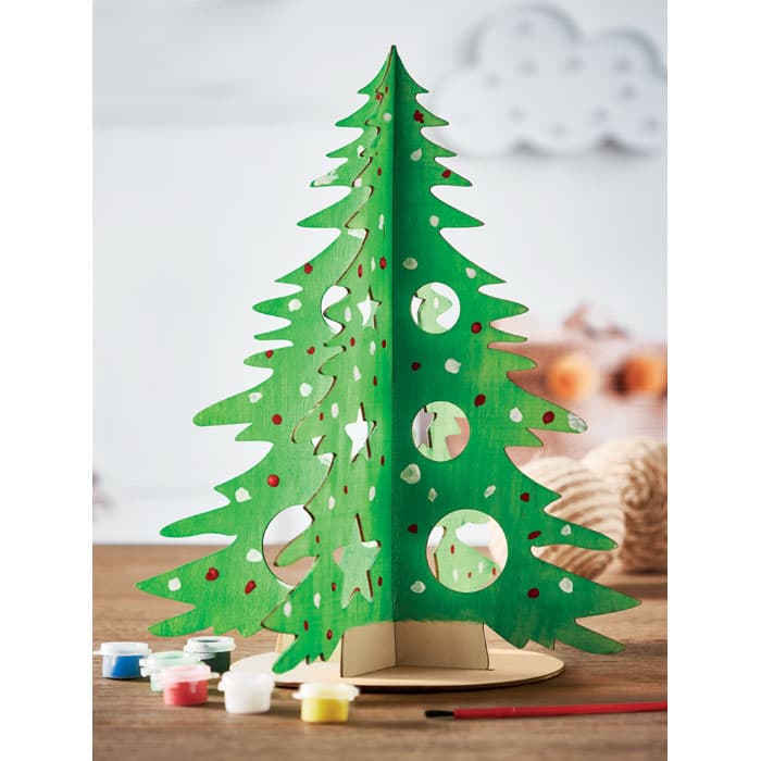 TREE AND PAINT Drewniana choinka DIY