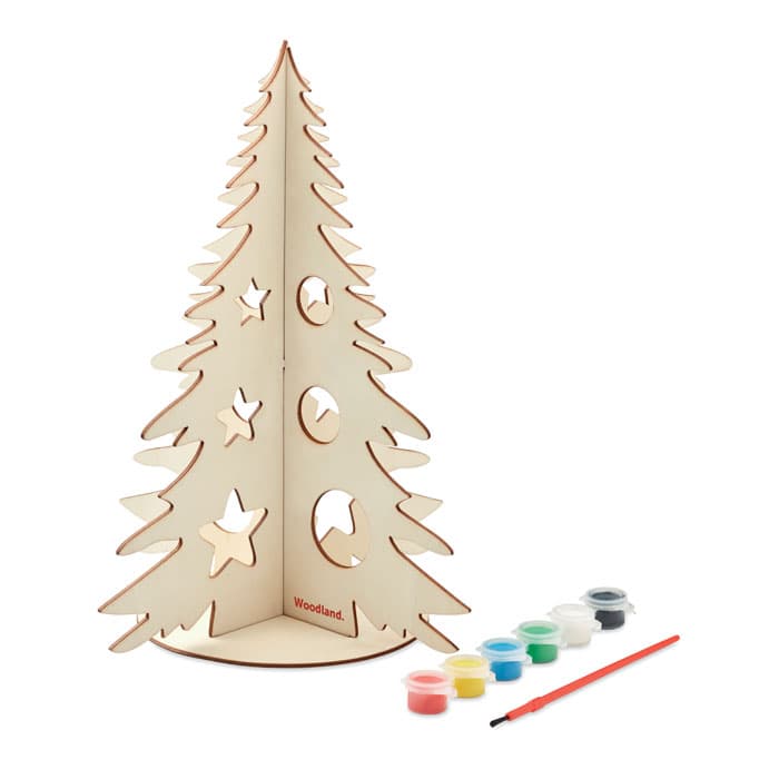 TREE AND PAINT Drewniana choinka DIY
