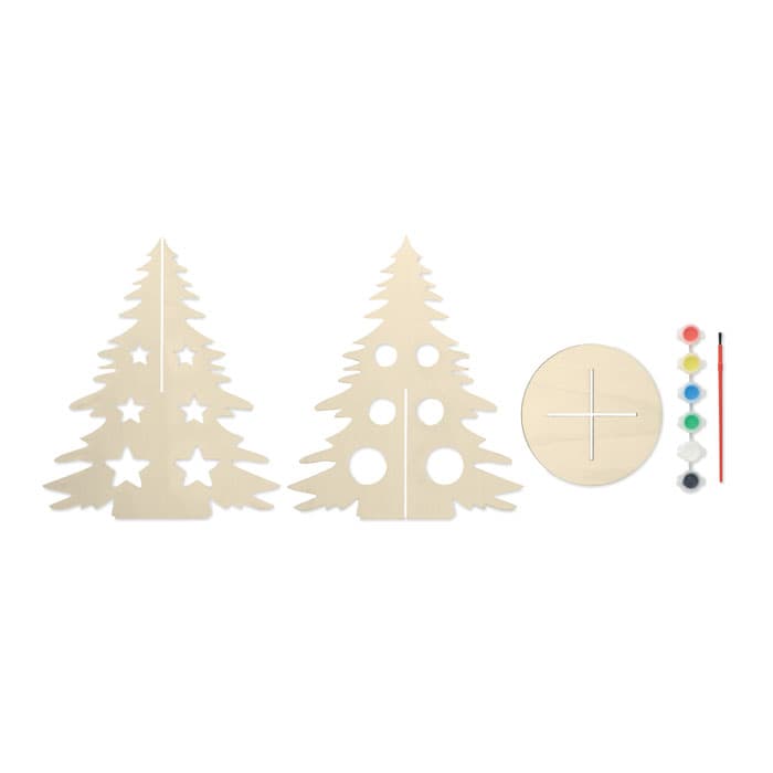 TREE AND PAINT Drewniana choinka DIY