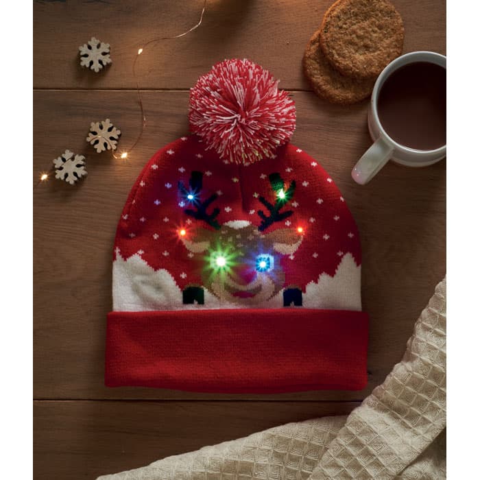 SHIMAS LIGHT Świąteczna czapka dzianina LED