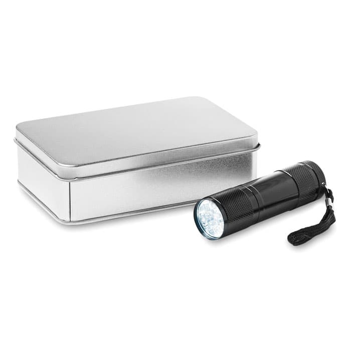 LED PLUS Metalowa latarka z 9 LED