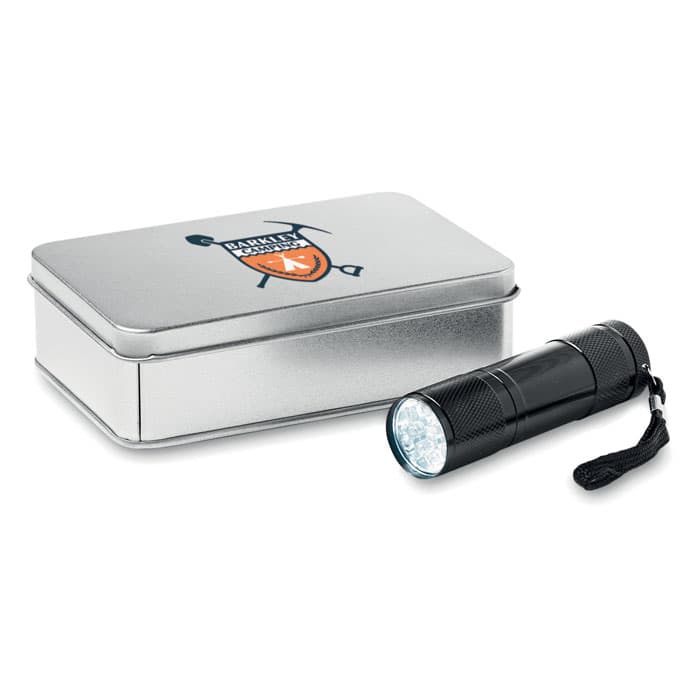 LED PLUS Metalowa latarka z 9 LED