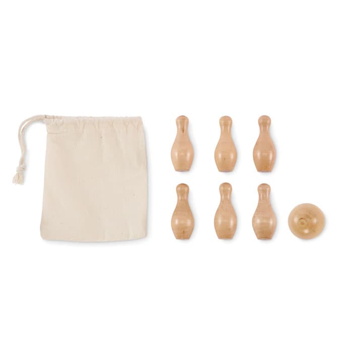 BOLITO Zestaw mini kręgli z drewna sos