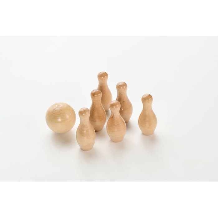 BOLITO Zestaw mini kręgli z drewna sos