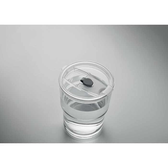 SIP Szklany kubek ze słomką 400ml