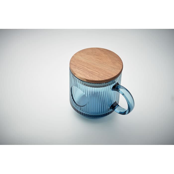 VITRIO MUG Kubek szklany prążkowany 300ml