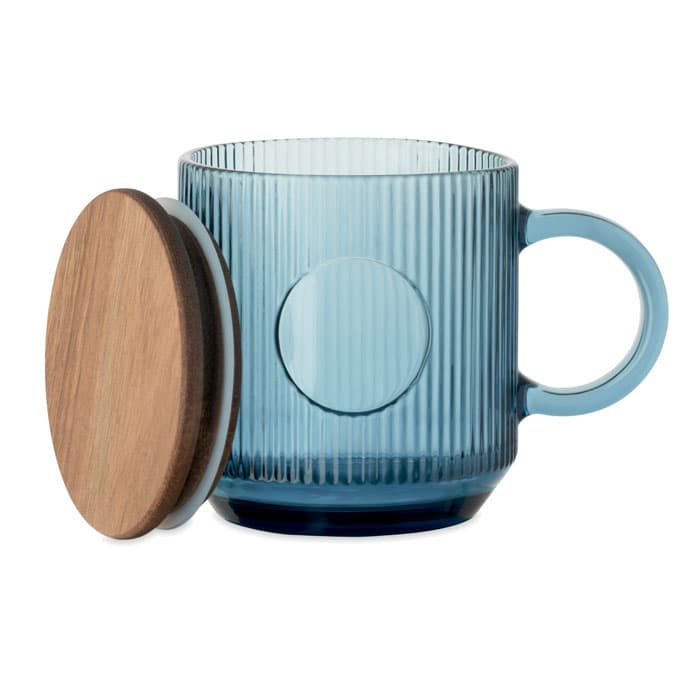 VITRIO MUG Kubek szklany prążkowany 300ml