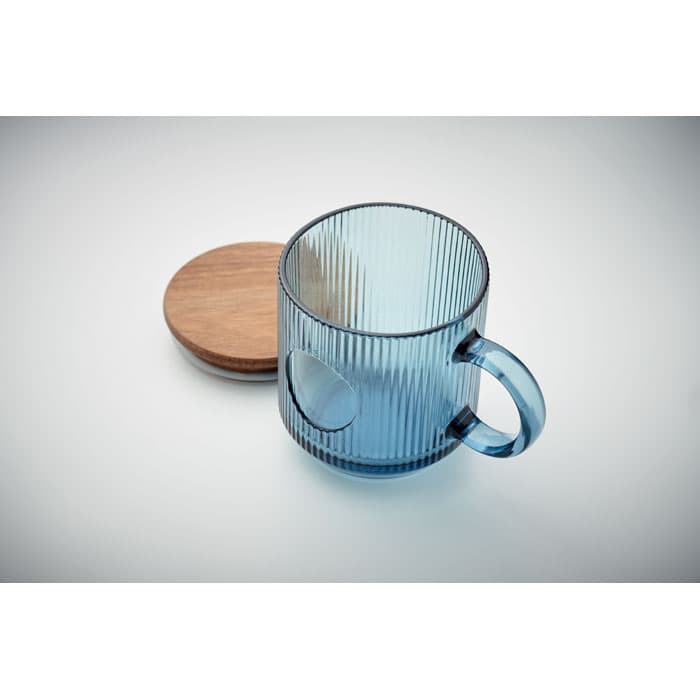 VITRIO MUG Kubek szklany prążkowany 300ml