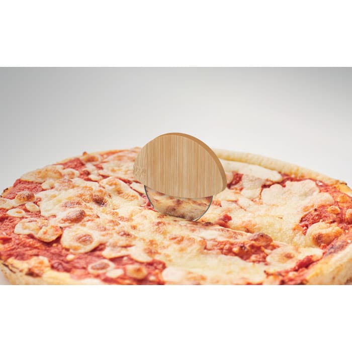 NAPOL Okrągły bambusowy nóż do pizzy