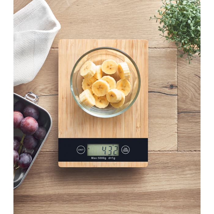 PRECISE Cyfrowa waga kuchenna, bambus