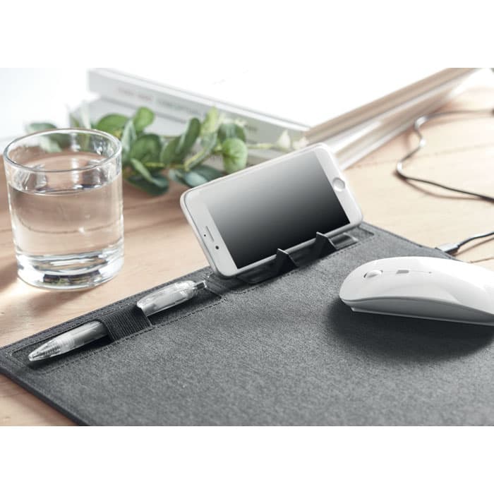 SUPERPAD Podkładka RPET z ładowarką 15W
