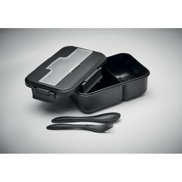 MAKAN Lunch box ze sztućcami z PP
