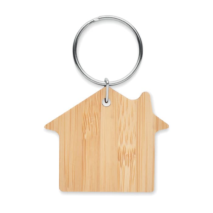 HOUSEBOO Bambusowy brelok dom