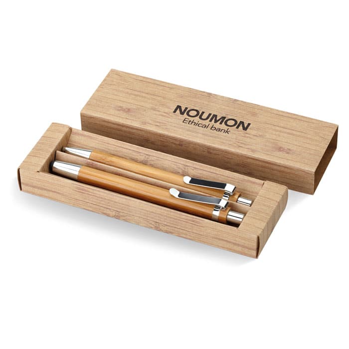 BAMBOOSET Bambusowy zestaw długopis  i o