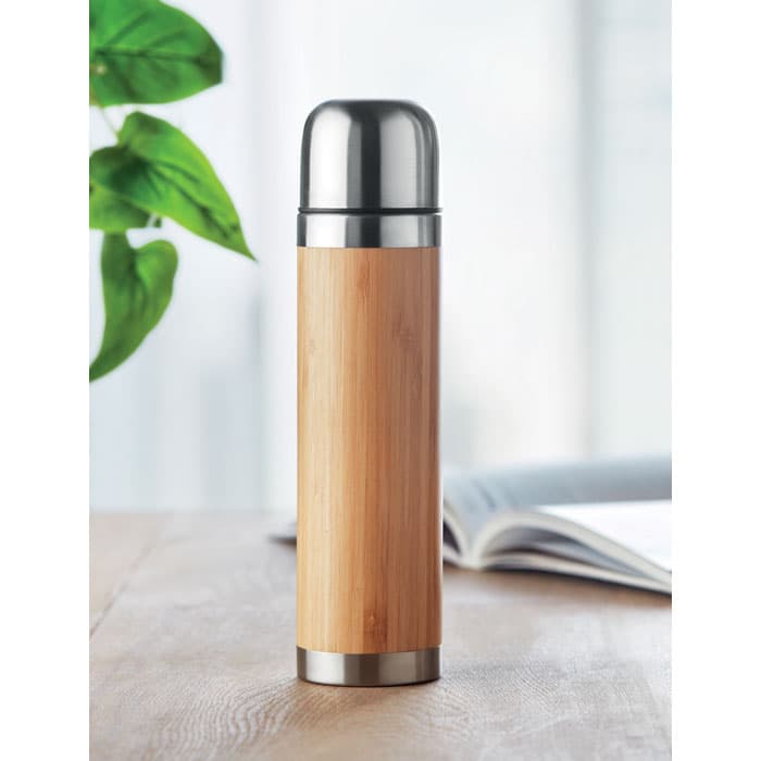 CHAN BAMBOO Termos z bambusową obudową