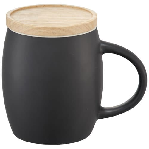 Ceramiczny kubek Hearth z drewnianym wiekiem/spodeczkiem