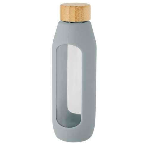Tidan Butelka z borokrzemianowego szkła o pojemności 600 ml z silikonowym uchwytem