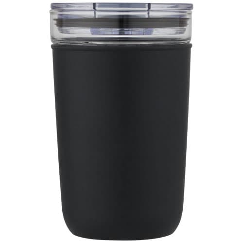 Szklany kubek Bello o pojemności 420 ml z zewnętrzną ścianką z plastiku z recyklingu