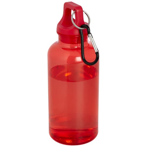 Oregon butelka na wodę o pojemności 400 ml z karabińczykiem wykonana z tworzyw sztucznych pochodzących z recyklingu z certyfi