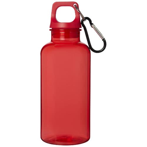 Oregon butelka na wodę o pojemności 400 ml z karabińczykiem wykonana z tworzyw sztucznych pochodzących z recyklingu z certyfi