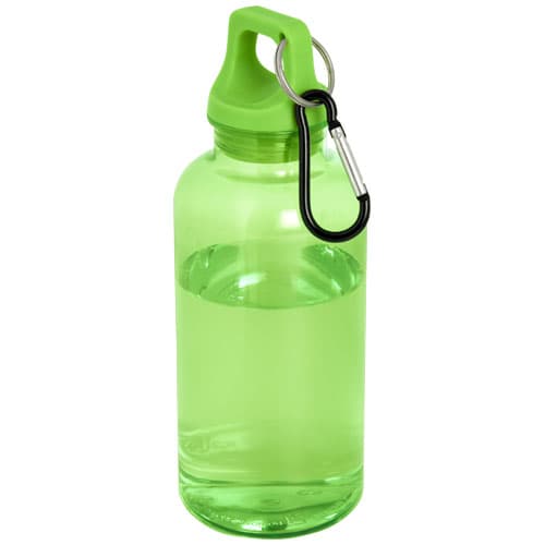 Oregon butelka na wodę o pojemności 400 ml z karabińczykiem wykonana z tworzyw sztucznych pochodzących z recyklingu z certyfi
