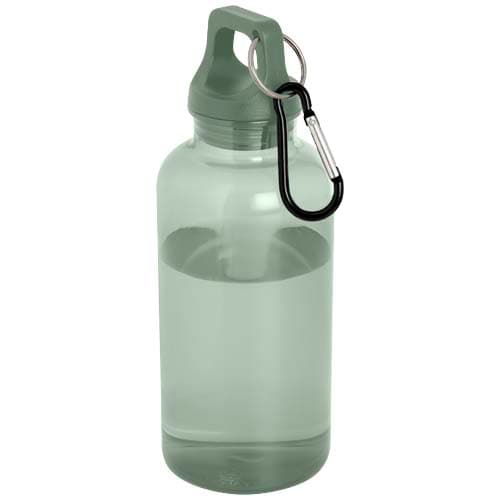 Oregon butelka na wodę o pojemności 400 ml z karabińczykiem wykonana z tworzyw sztucznych pochodzących z recyklingu z certyfi