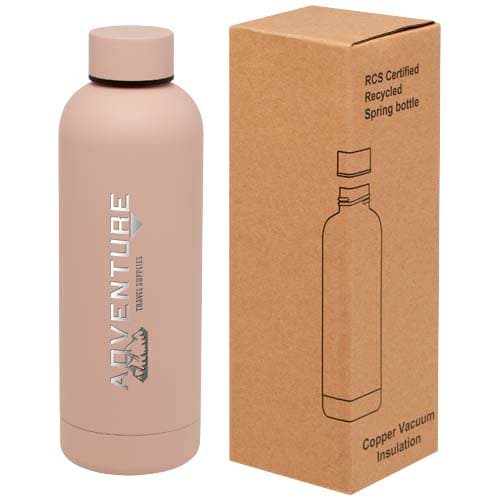 Spring miedziana butelka próżniowa ze stali nierdzewnej z recyklinku z certyfikatem RCS 500 ml