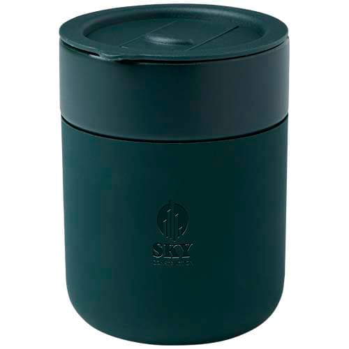 Java kubek ceramiczny z silikonową osłoną i plastikową pokrywką 330 ml
