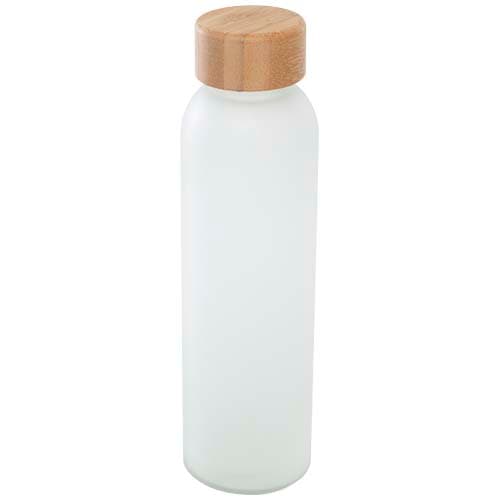 Matowa butelka ze szkła sodowo-wapniowego Lume 500 ml z zakrętką bambusową