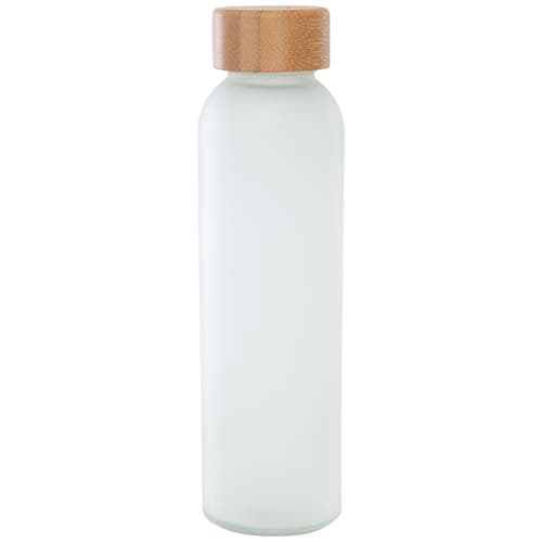 Matowa butelka ze szkła sodowo-wapniowego Lume 500 ml z zakrętką bambusową