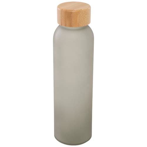 Matowa butelka ze szkła sodowo-wapniowego Lume 500 ml z zakrętką bambusową