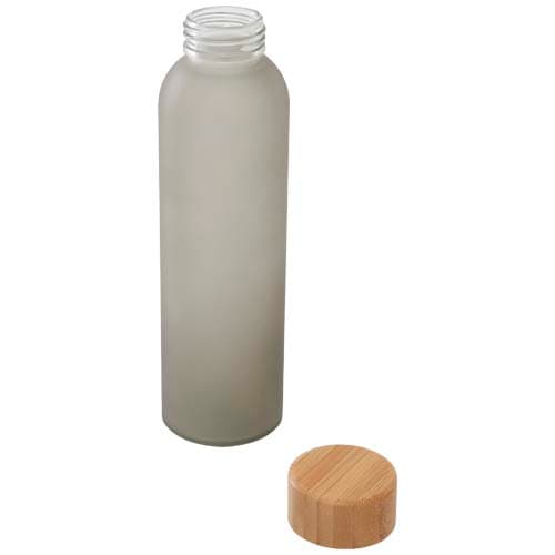 Matowa butelka ze szkła sodowo-wapniowego Lume 500 ml z zakrętką bambusową