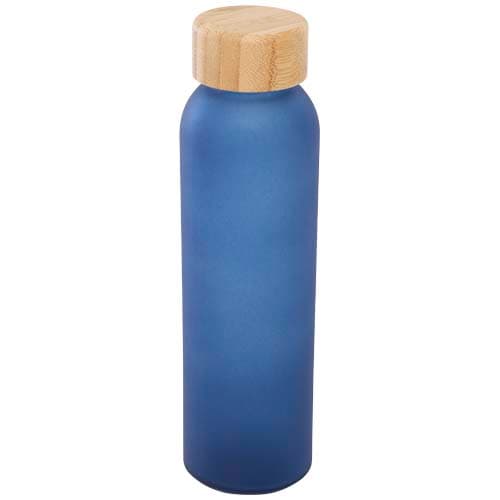 Matowa butelka ze szkła sodowo-wapniowego Lume 500 ml z zakrętką bambusową