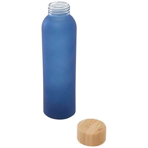Matowa butelka ze szkła sodowo-wapniowego Lume 500 ml z zakrętką bambusową