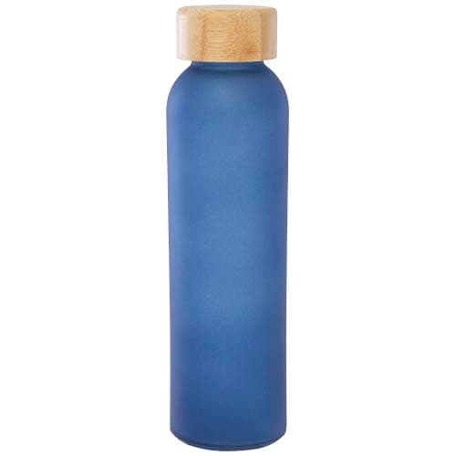 Matowa butelka ze szkła sodowo-wapniowego Lume 500 ml z zakrętką bambusową
