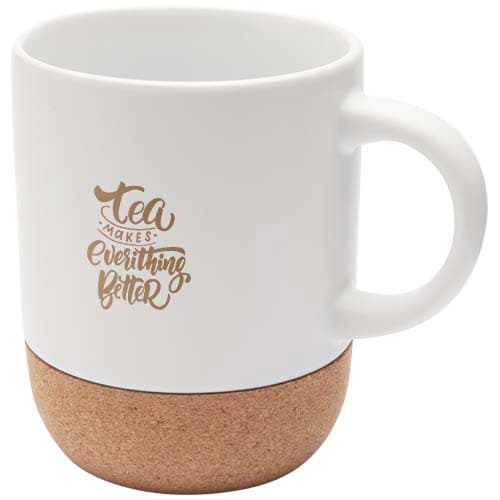 Billie kubek ceramiczny o pojemności 300 ml z detalami z korka i matowym wykończeniem