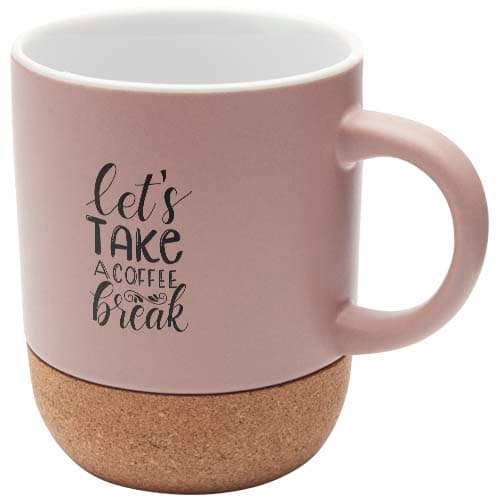 Billie kubek ceramiczny o pojemności 300 ml z detalami z korka i matowym wykończeniem