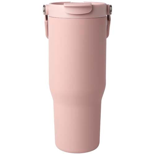 Kubek Bronx o pojemności 900 ml, z izolacją próżniową, wykonany ze recyklingowanej stali nierdzewnej z certyfikatem RCS i z m