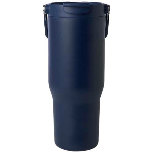 Kubek Bronx o pojemności 900 ml, z izolacją próżniową, wykonany ze recyklingowanej stali nierdzewnej z certyfikatem RCS i z m