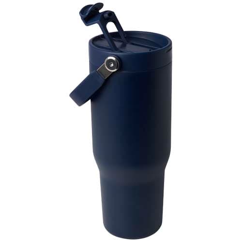Kubek Bronx o pojemności 900 ml, z izolacją próżniową, wykonany ze recyklingowanej stali nierdzewnej z certyfikatem RCS i z m