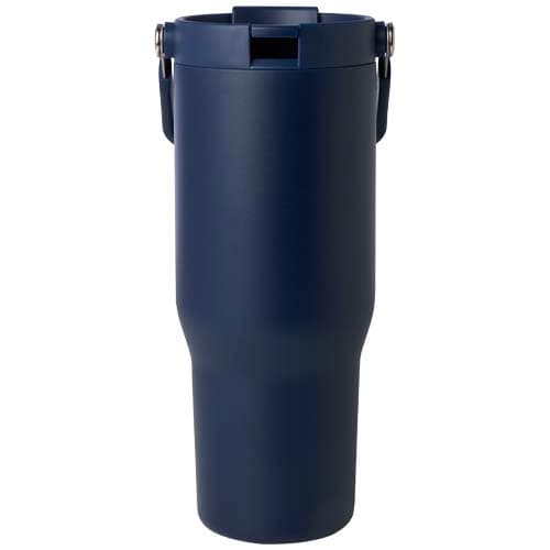 Kubek Bronx o pojemności 900 ml, z izolacją próżniową, wykonany ze recyklingowanej stali nierdzewnej z certyfikatem RCS i z m