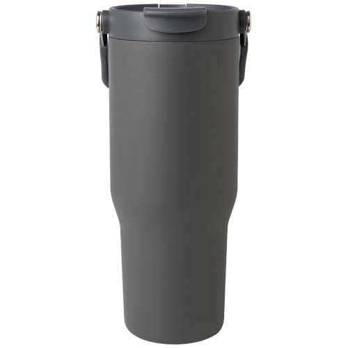 Kubek Bronx o pojemności 900 ml, z izolacją próżniową, wykonany ze recyklingowanej stali nierdzewnej z certyfikatem RCS i z m