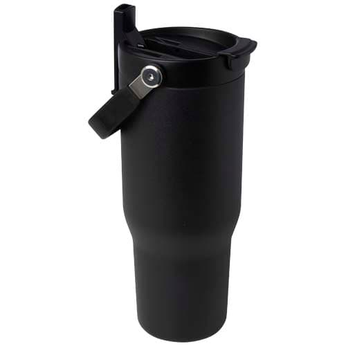 Kubek Bronx o pojemności 900 ml, z izolacją próżniową, wykonany ze recyklingowanej stali nierdzewnej z certyfikatem RCS i z m