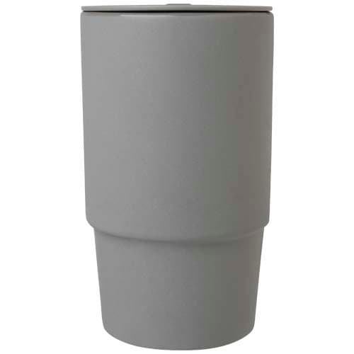 Carter kubek ceramiczny o pojemności 450 ml z plastikową pokrywką