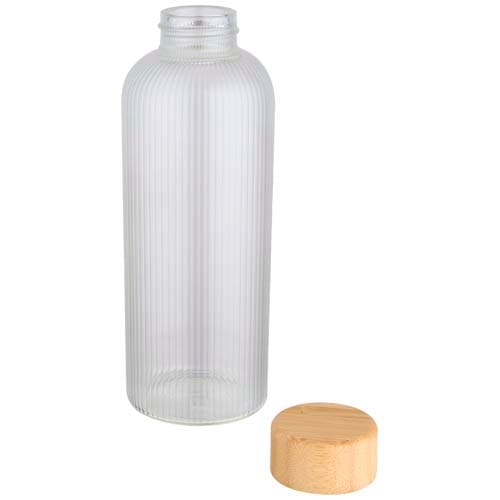 Mirage butelka ze szkła borokrzemowego o pojemności 650 ml z pojedynczą ścianką i zakrętką bambusową
