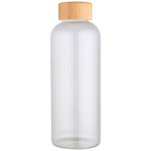 Mirage butelka ze szkła borokrzemowego o pojemności 650 ml z pojedynczą ścianką i zakrętką bambusową