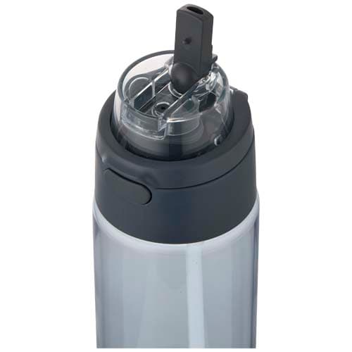Bidon na wodę Theron o pojemności 700 ml, wykonany z tworzywa sztucznego pochodzącego z recyklingu (RCS), z pokrywką o podwój