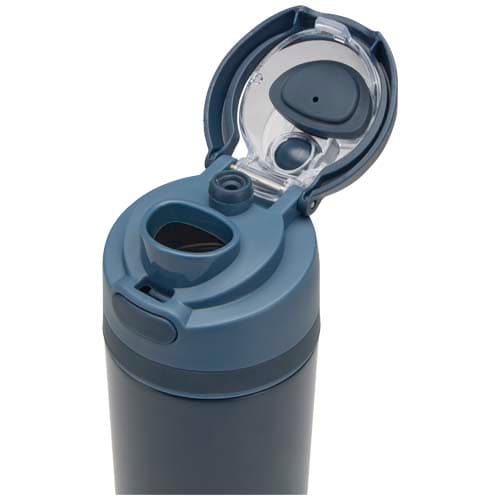 Bidon na wodę Theron 800 ml z jednowarstwowej stali nierdzewnej pochodzącej z recyklingu, certyfikowanej zgodnie z RCS, z pok