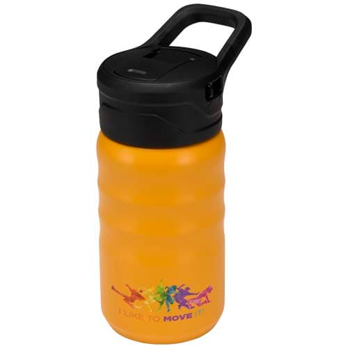 Bidon sportowy Knox o pojemności 350 ml, wykonana ze stali nierdzewnej z podwójnymi ściankami i materiału pochodzącego z recy